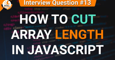How to cut array length in JavaScript | JavaScript Tutorials in Hindi | Interview Question #13