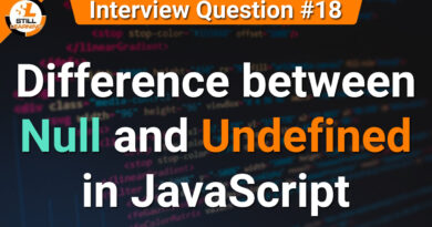 Difference between Null and Undefined | JavaScript Tutorials in Hindi | Interview Question #18