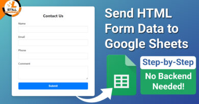 Send HTML Form Data to Google Sheets